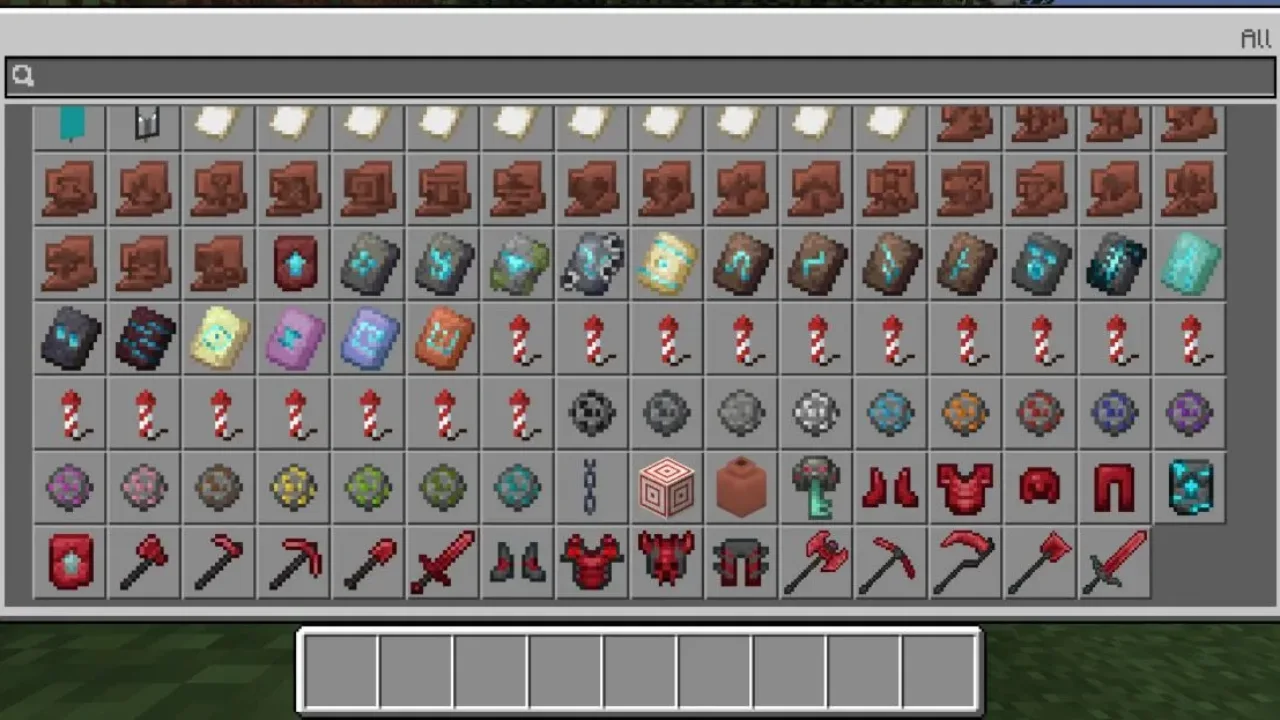 Inventory from Deathnerite Mod for Minecraft PE