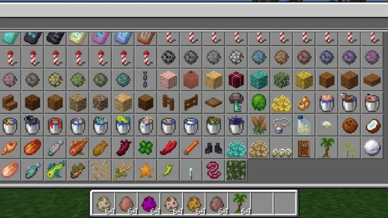 Inventory from Extended Aquatic Bundle Mod for Minecraft PE