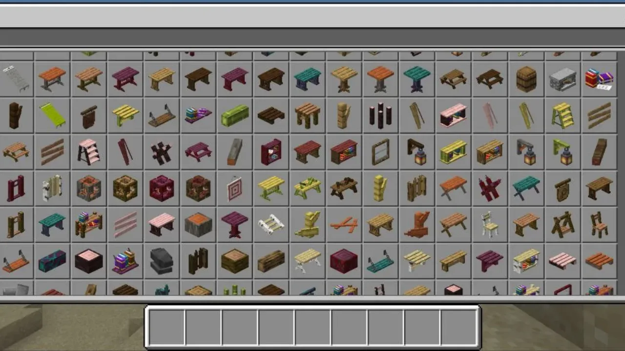 Inventory from Feudal Furniture Mod for Minecraft PE