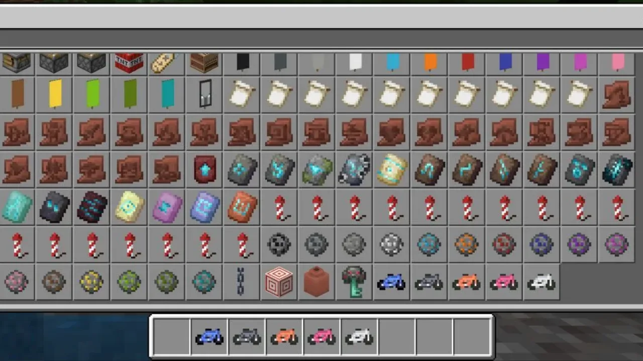 Inventory from Mine BMX Mod for Minecraft PE