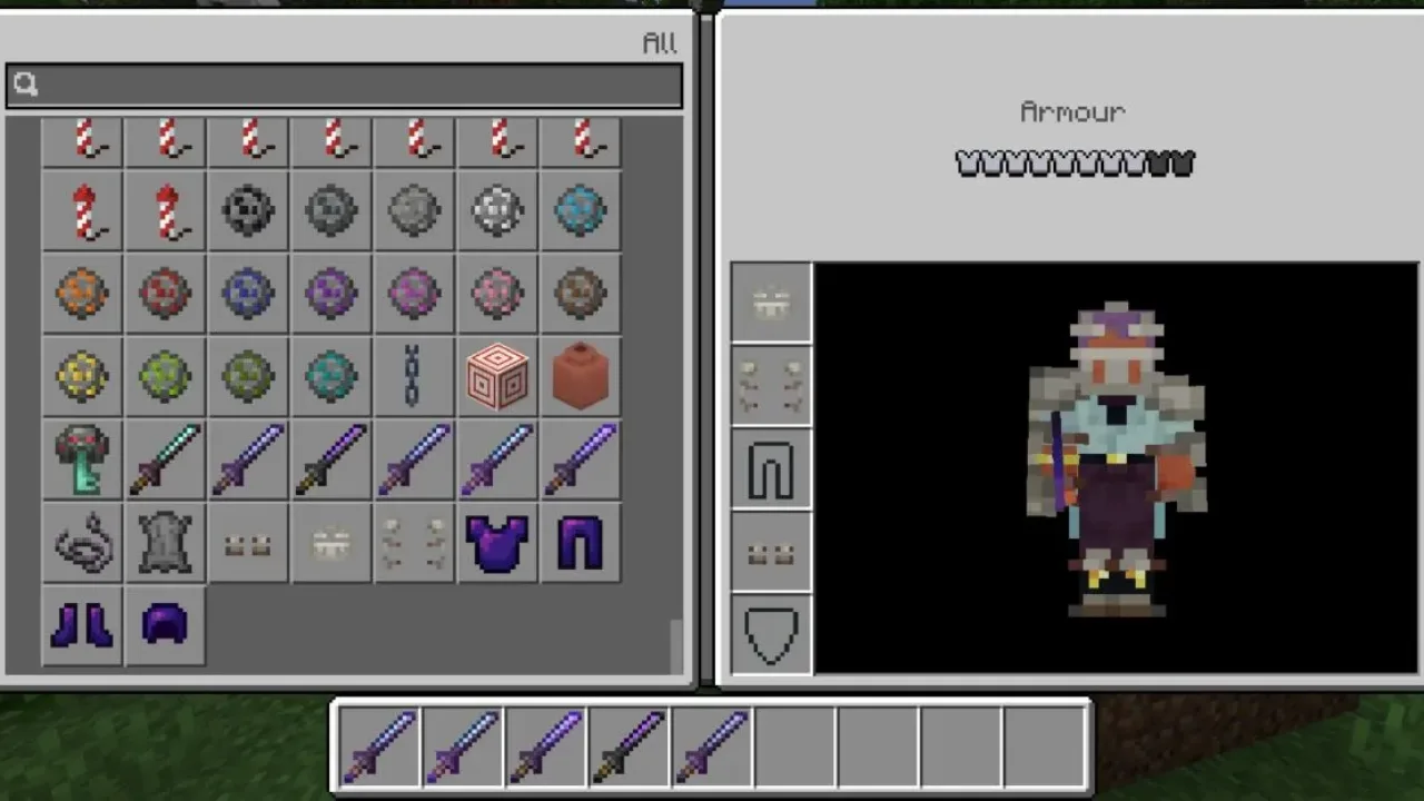 Inventory from Old Nightly Wolf Mod for Minecraft PE