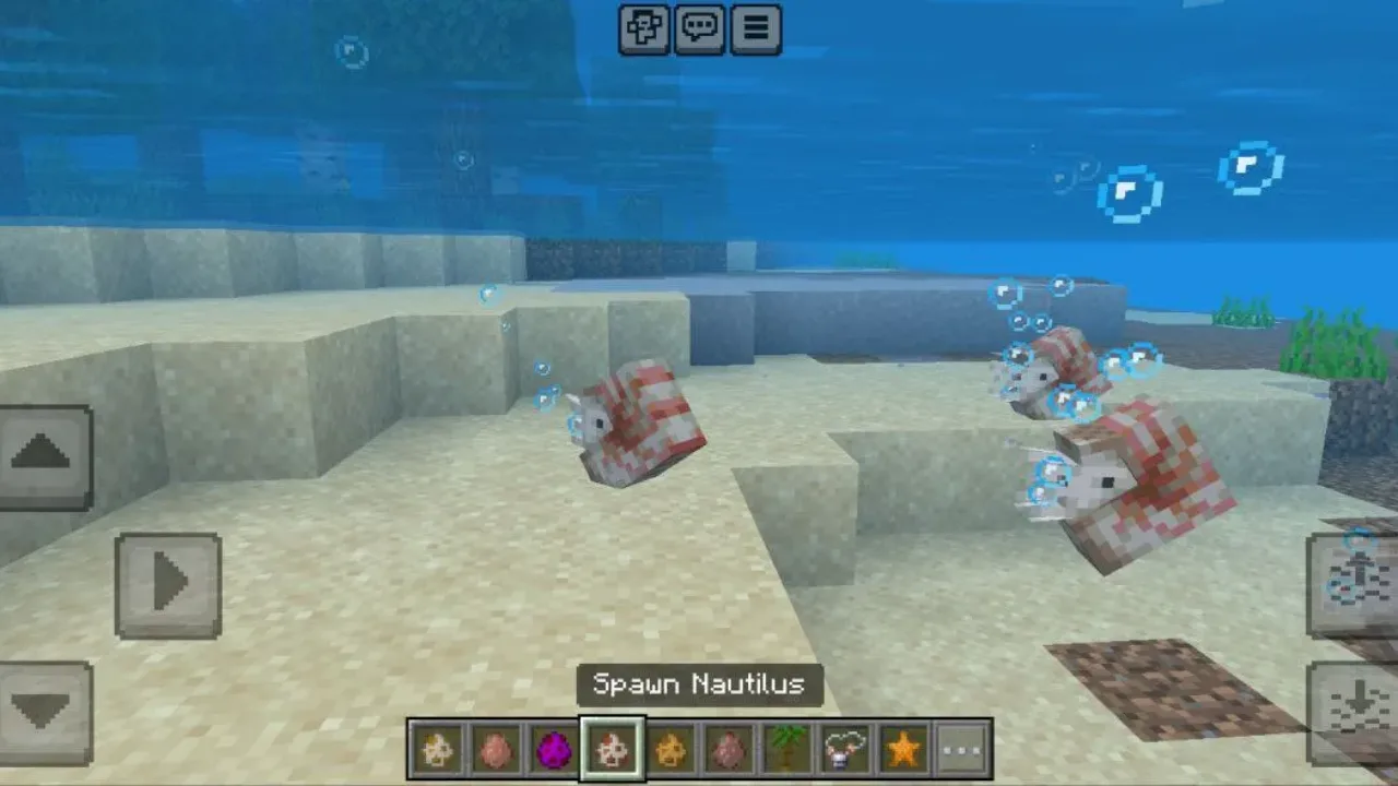 Nautilus from Extended Aquatic Bundle Mod for Minecraft PE