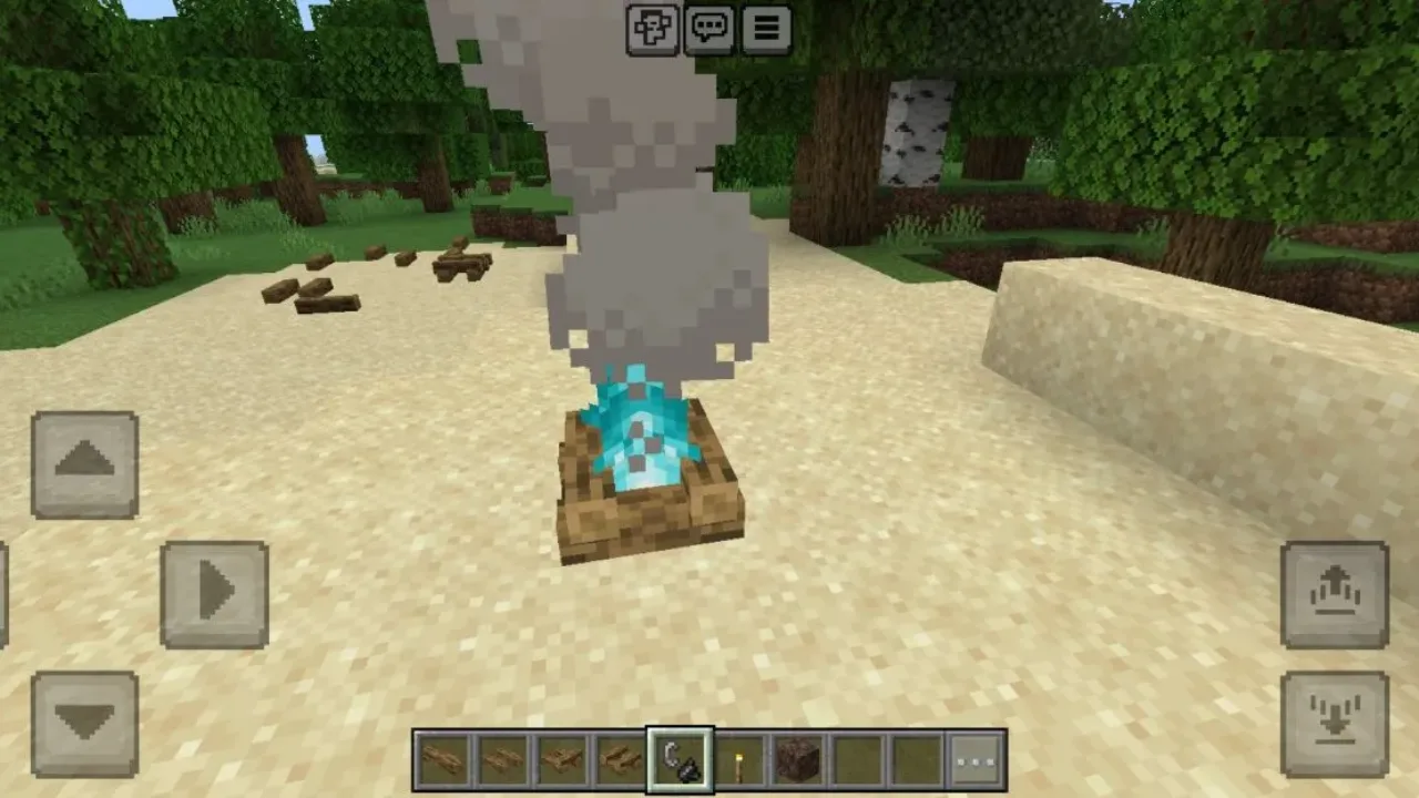 Usable from Buildable Campfire Mod for Minecraft PE