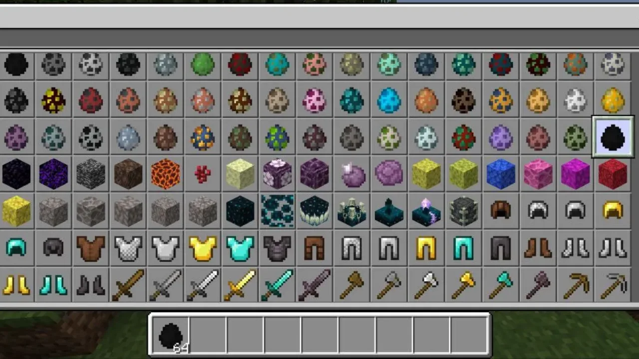 Inventory from Sinister Mod for Minecraft PE