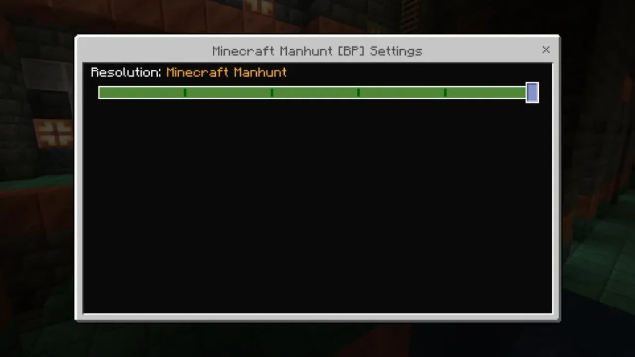 Settings from Manhunt Mod for Minecraft PE